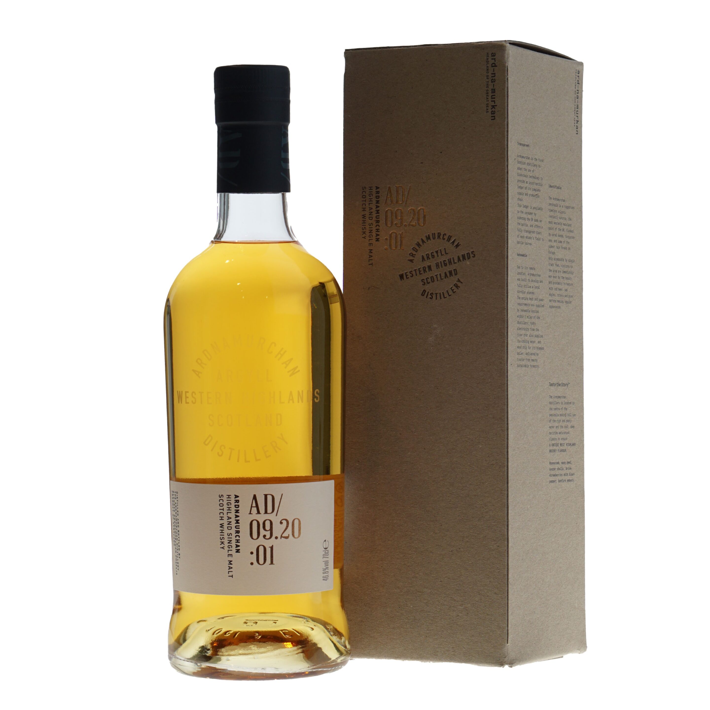 Ardnamurchan Whisky AD/09.20:01 Inaugural 46,8% 70cl.