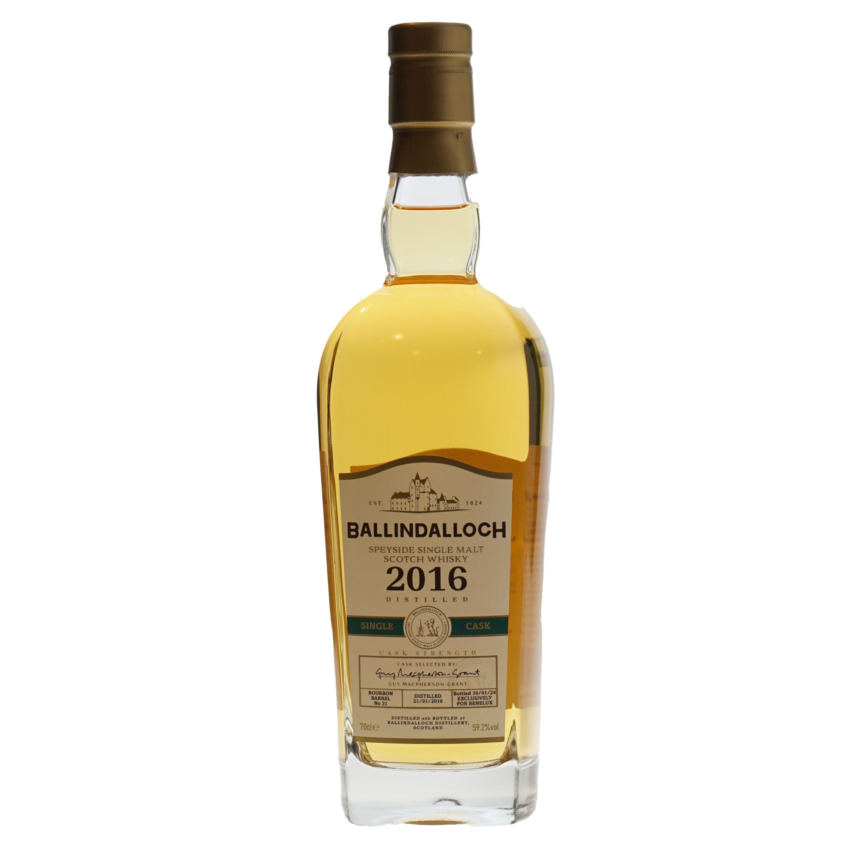 Ballindalloch Whisky Bourbon Cask 2016 No.31 59,2% 70cl