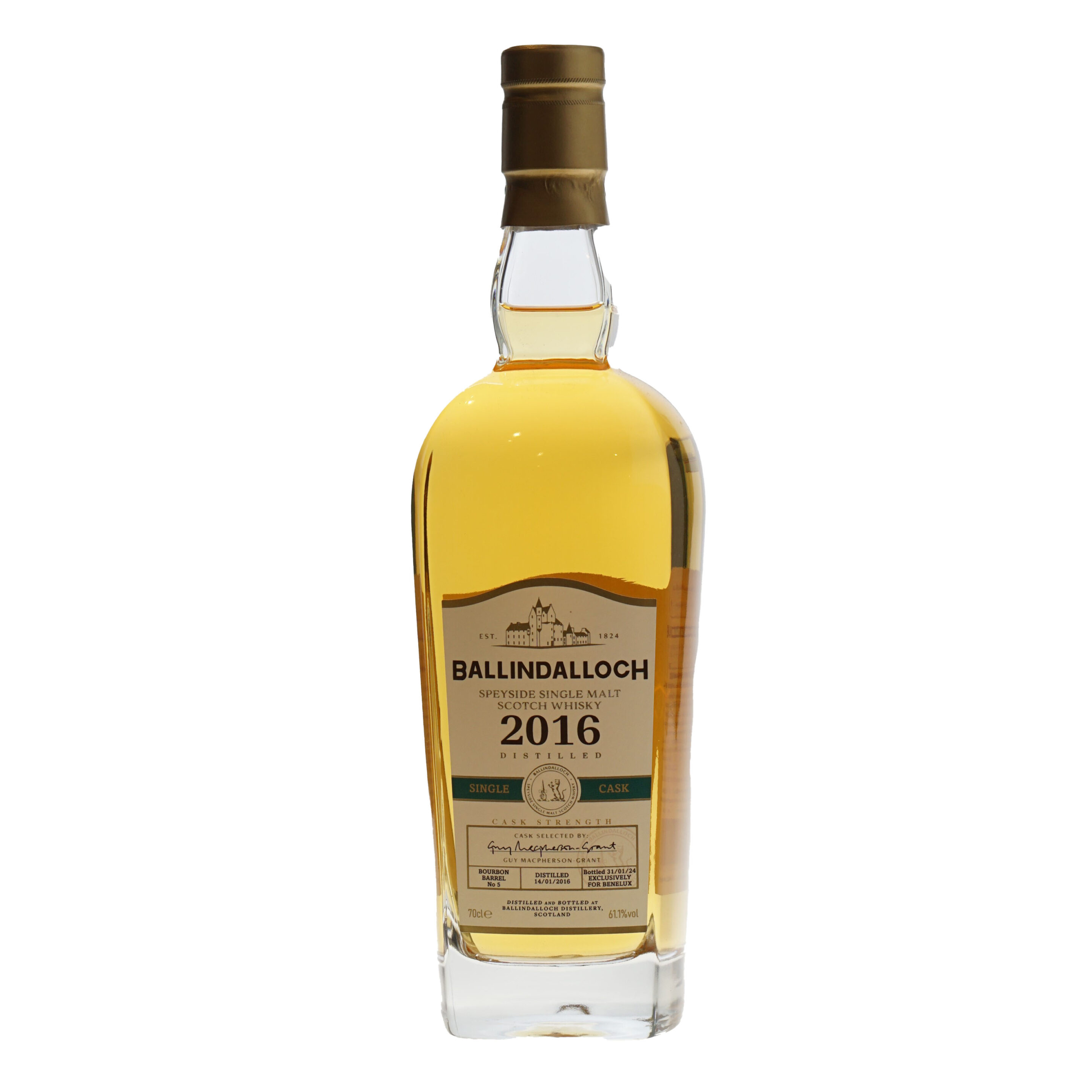 Ballindalloch Whisky Bourbon Cask 2016 No.5 61,1% 70cl