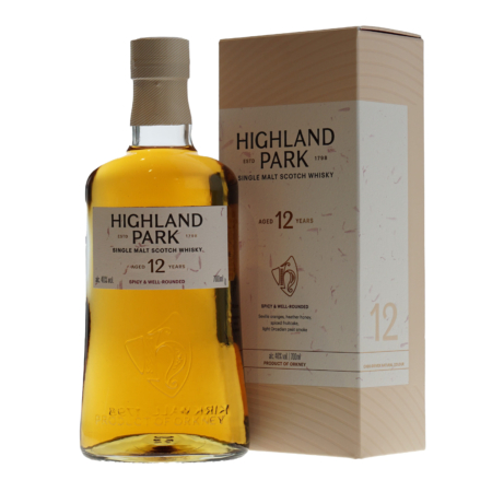 Highland Park Whisky 12 Years New Bottle 40% 70cl.