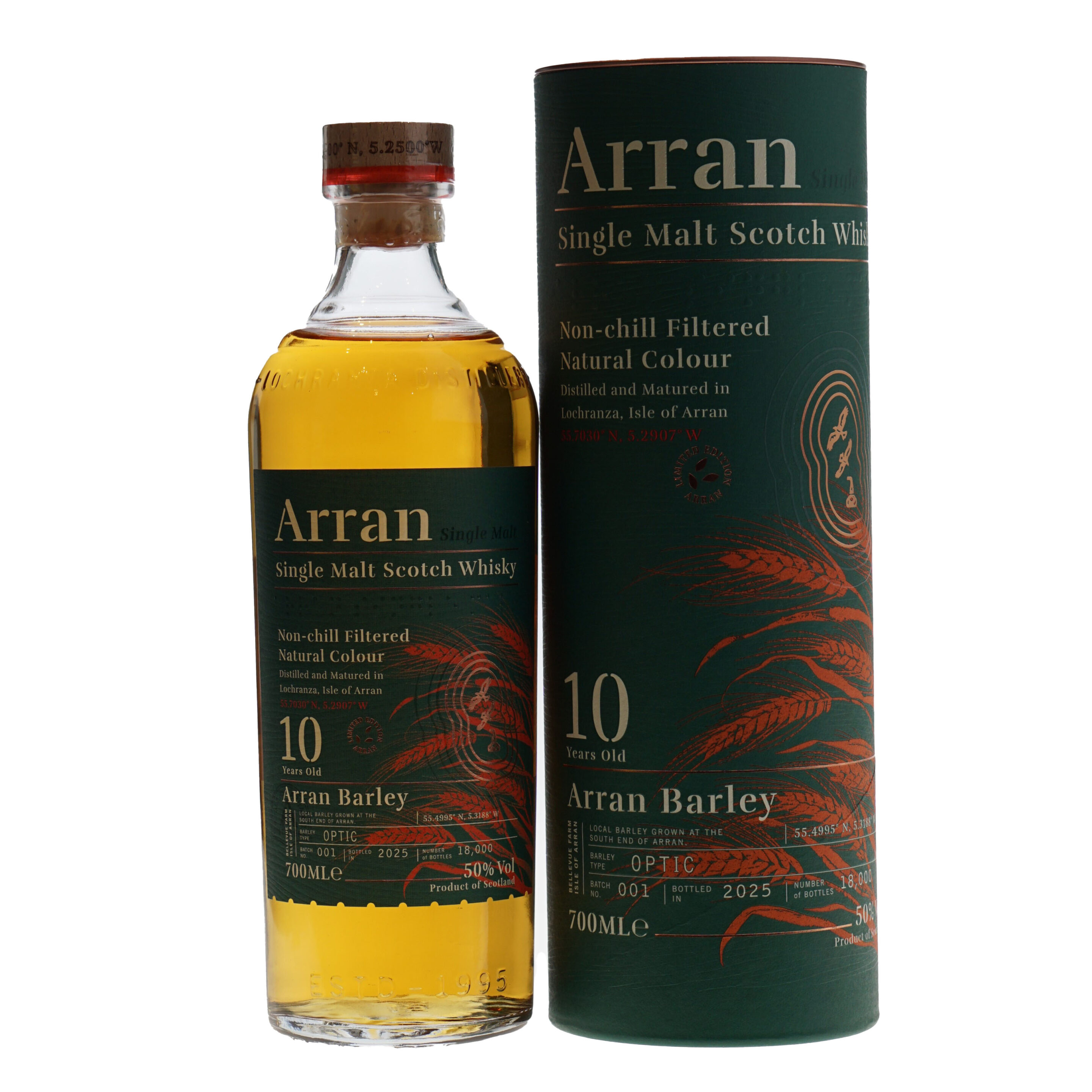 Arran Whisky 10 Years Local Barley Optic 2025 50% 70cl