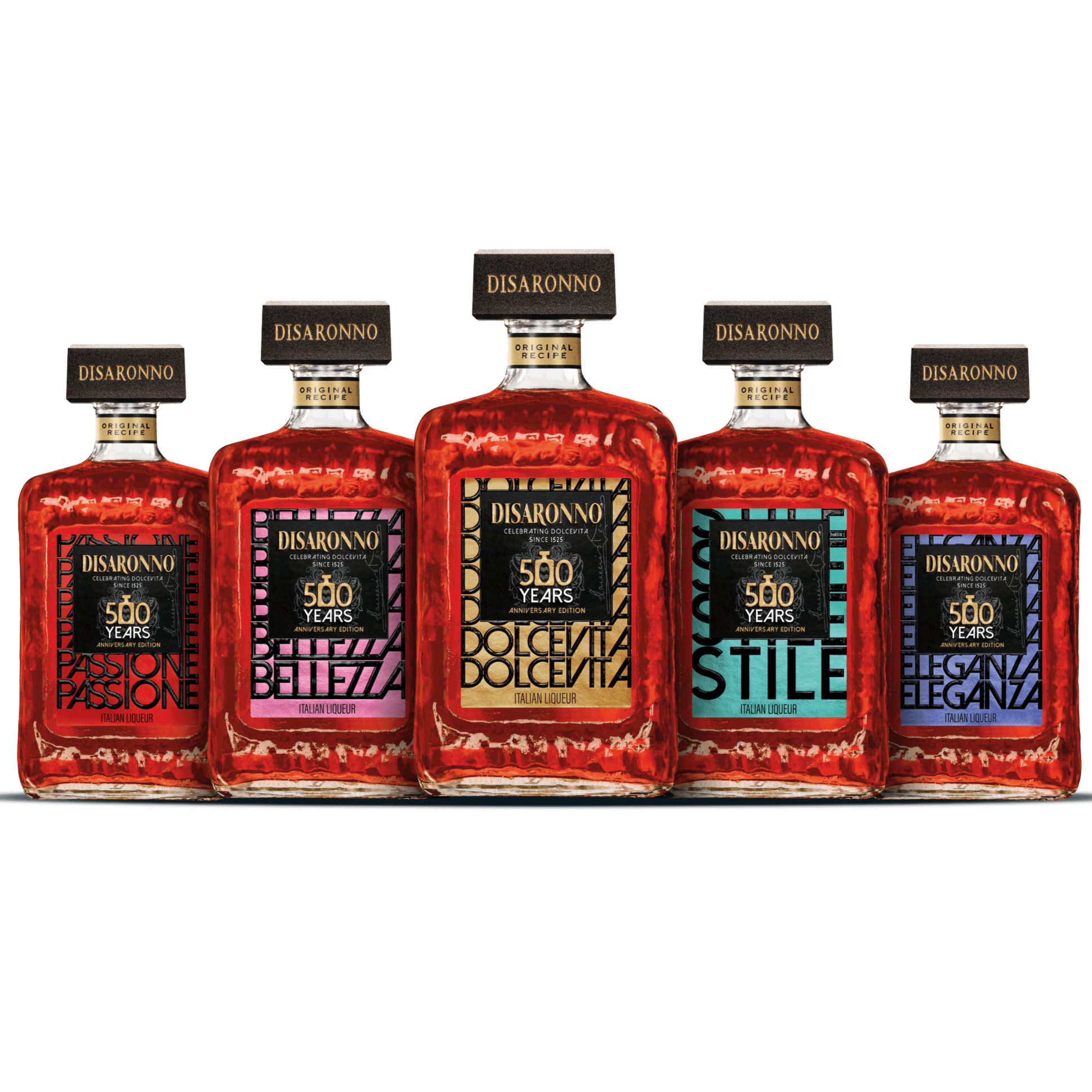 Disaronno Originale Giftpack 500 Years + 2 glazen 28% 70cl - Afbeelding 2